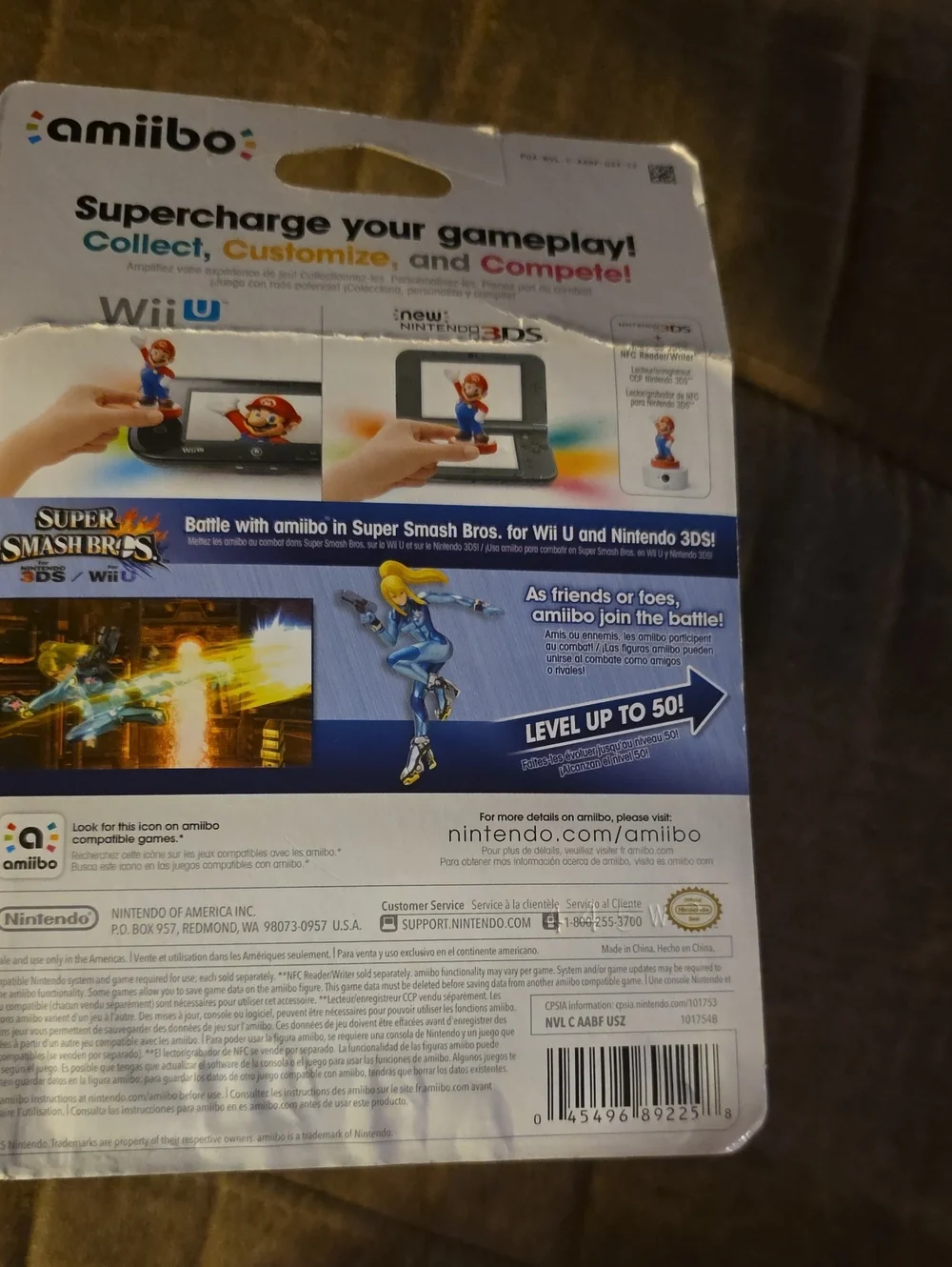 Nintendo Amiibo Zero Suit Samus Figure - Blue